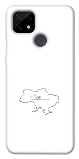 Чохол на Realme C21 Ukraine map фото 1 з 1