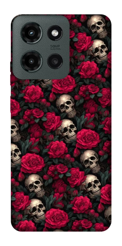 Чехол на Motorola Moto G Power (2025) Черепа и розы фото 1 из 1