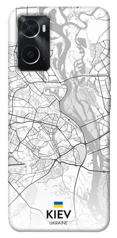 Чохол на Oppo A76 4G Kiev white map фото 1 з 1