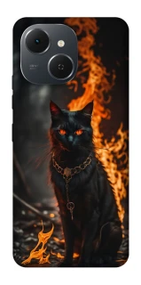 Чехол на TECNO Spark 40C Огненный кот фото 1 из 1