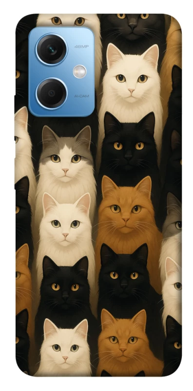 Чехол на Xiaomi Redmi Note 12 5G Colorful Cat Collage фото 1 из 1