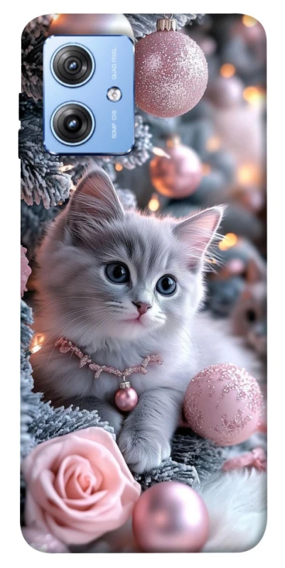 Чохол на Motorola Moto G84 Christmas Kitty фото 1 з 1