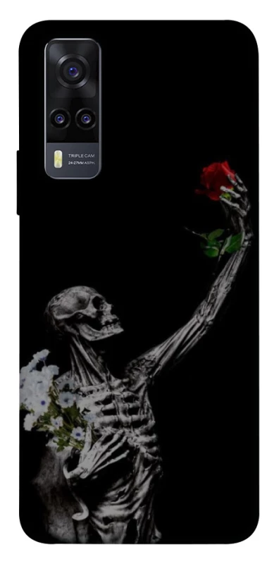 Чехол на Vivo Y31 Skeleton vs Rose фото 1 из 1