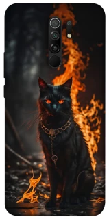 Чехол на Xiaomi Redmi 9 Огненный кот фото 1 из 1
