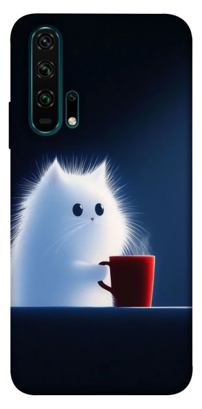 Чехол на Huawei Honor 20 Pro Чехол кот с кофе фото 1 из 1