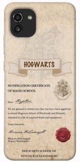 Чехол на Samsung Galaxy A03 The Hogwarts acceptance letter фото 1 из 1