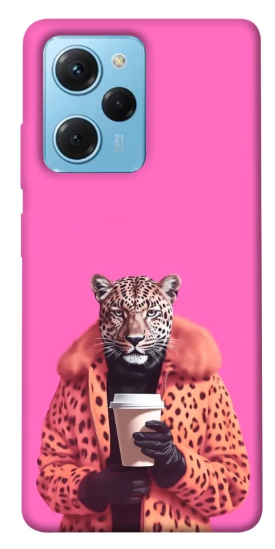 Чехол на Xiaomi Poco X5 Pro 5G Леопард с кофе фото 1 из 1