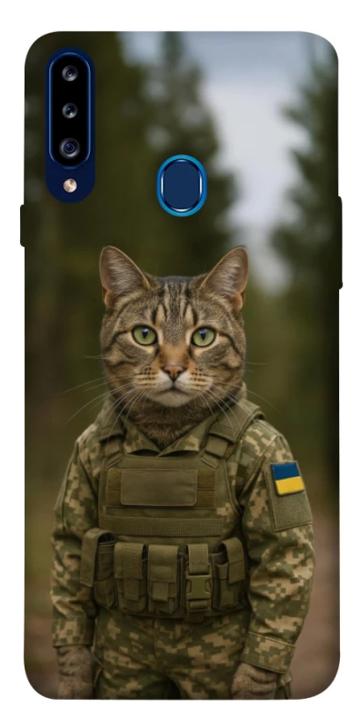 Чехол на Samsung Galaxy A20s Кот защитник фото 1 из 1