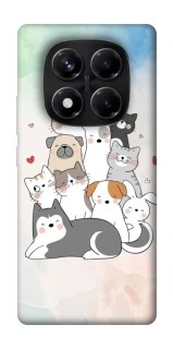 Чехол на Xiaomi Redmi Note 14 Pro 5G Funny Pets ver.2 фото 1 из 1