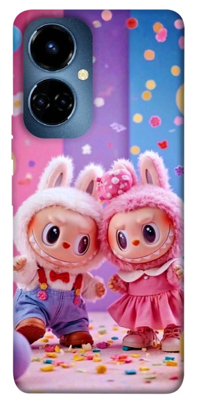 Чехол на TECNO Camon 19 Pro Labubu twins ver.3 фото 1 из 1