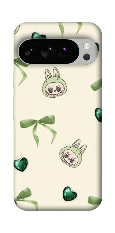 Чохол на Google Pixel 10 Pro Labubu Green Heart фото 1 з 1