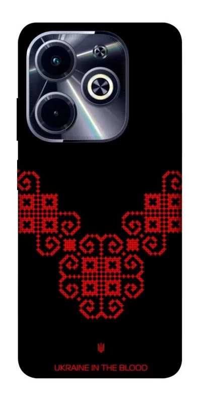 Чохол на Infinix Hot 40i Чорно-червона вишиванка фото 1 з 1
