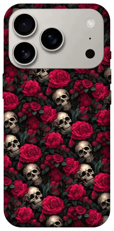 Чохол на Apple iPhone 18 Pro Черепа та рози фото 2 з 2