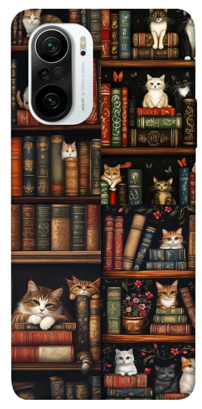 Чохол на Xiaomi Redmi K40 / K40 Pro / K40 Pro+ / Poco F3 Cats & Books фото 1 з 1