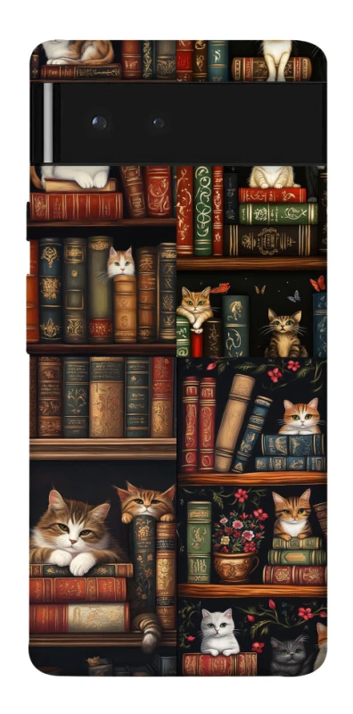 Чохол на Google Pixel 6 Cats & Books фото 1 з 1