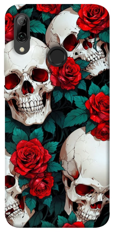 Чехол на Huawei P Smart (2019) skull and rose фото 1 из 1