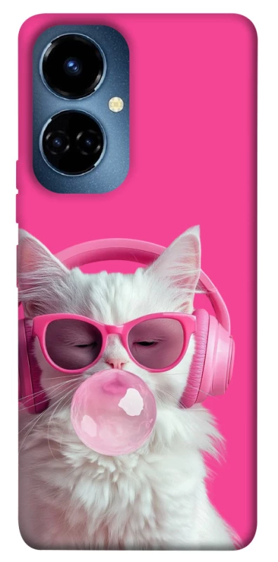 Чехол на TECNO Camon 19 Pro Pink kitty фото 1 из 1