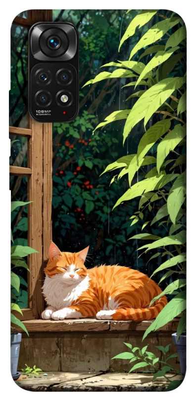 Чохол на Xiaomi Redmi Note 11 (Global) / Note 11S red cat фото 1 з 1