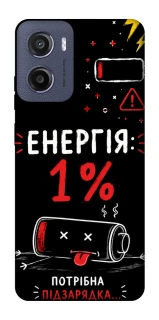 Чехол на Motorola Moto E15 Енергія: 1% фото 1 из 1