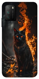 Чохол на Xiaomi Poco M3 Вогняний кіт фото 1 з 1