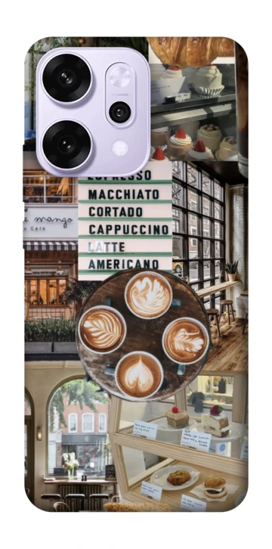 Чохол на Oppo Reno 14 Pro Coffee collage ver.5 фото 1 з 1
