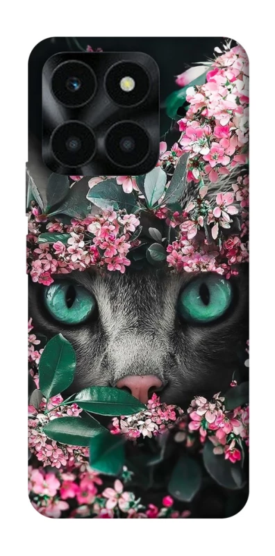 Чохол на Huawei Honor X6a Кіт в квітах фото 1 з 1
