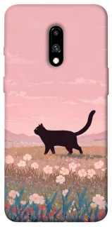 Чехол на OnePlus 7 cat on a field фото 1 из 1