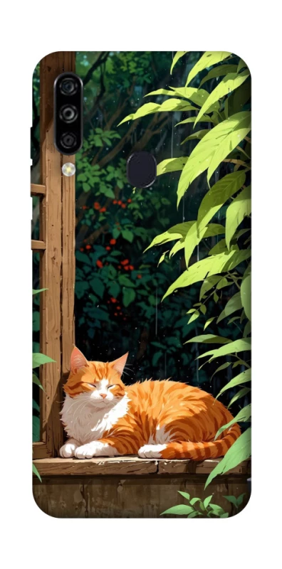Чехол на ZTE Blade A7 (2020) red cat фото 1 из 1