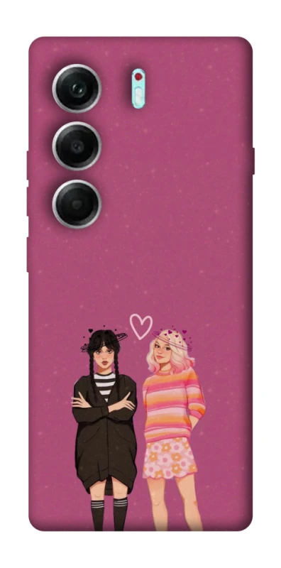 Чохол на Tecno Camon 40 Pro Raven & Rainbow Wednesday фото 1 з 1