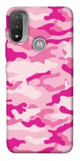 Чехол на Motorola Moto E20 camouflage pink фото 1 из 1