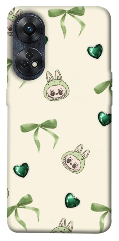 Чохол на Oppo Reno 8T 4G Labubu Green Heart фото 1 з 1