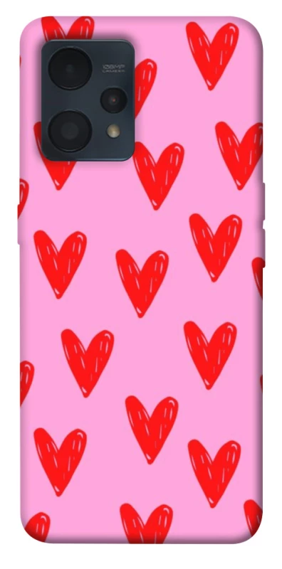 Чохол на Realme 9 4G / 9 Pro+ Red hearts 2 фото 1 з 1