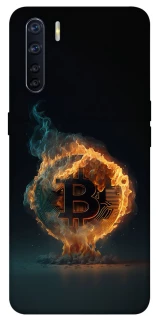 Чохол на Oppo A91 Fire Bitcoin фото 1 з 1