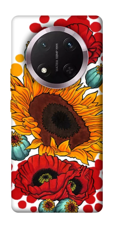 Чохол на Honor X9c Соняшники та маки фото 1 з 1