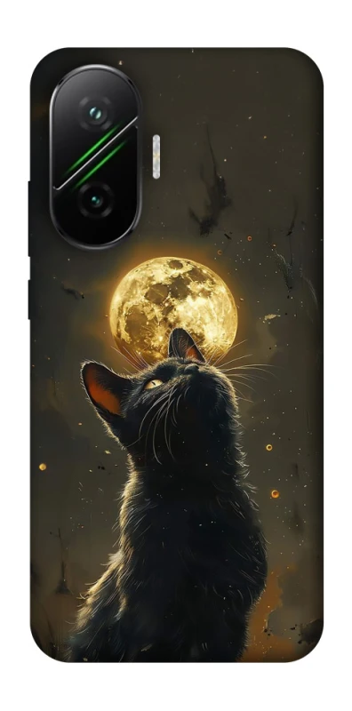 Чохол на Xiaomi Poco F7 Кіт під місяцем v2 фото 1 з 1