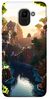 Чехол на Samsung J600F Galaxy J6 (2018) Minecraft sunset фото 1 из 1
