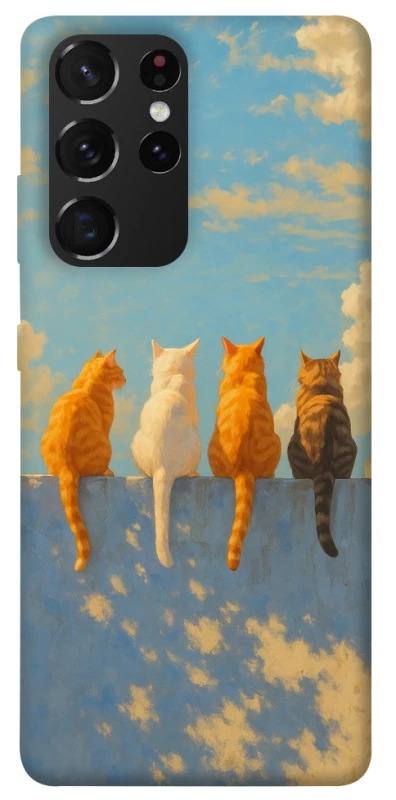 Чохол на Samsung Galaxy S21 Ultra cats on wall фото 1 з 1