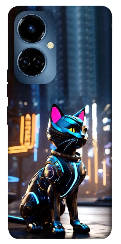 Чехол на TECNO Camon 19 Cyber cat фото 1 из 1