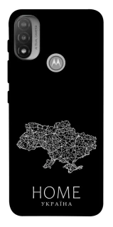 Чохол на Motorola Moto E20 Ukraine black map фото 1 з 1
