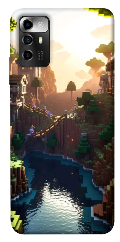 Чехол на ZTE Blade A72 Minecraft sunset фото 1 из 1