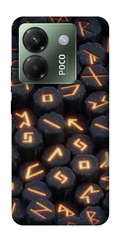 Чехол на Xiaomi Poco M7 pro 5G Огненые руны фото 1 из 1