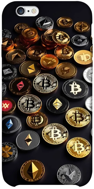 Чехол на Apple iPhone 6/6s plus (5.5") Many coins фото 1 из 1