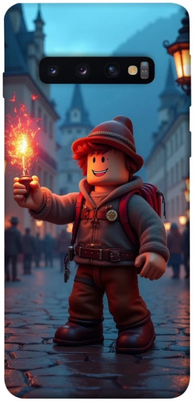 Чохол на Samsung Galaxy S10 Roblox Fire Logo Blue Flames фото 1 з 1