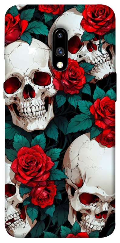 Чехол на OnePlus 7 skull and rose фото 1 из 1
