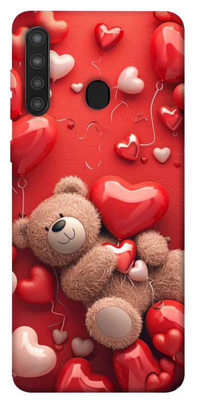Чехол на Samsung Galaxy A21 bear in hearts фото 1 из 1