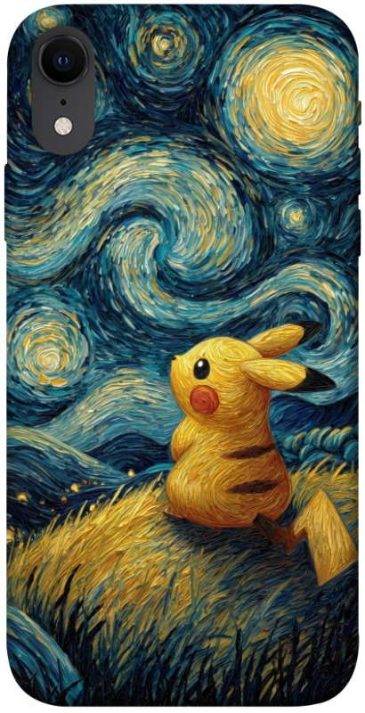 Чохол на Apple iPhone XR (6.1") Pikachu and Van Gogh фото 1 з 1