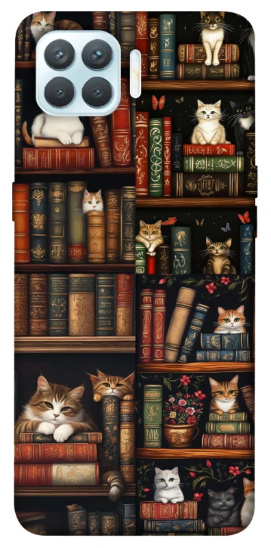 Чохол на Oppo F17 Pro Cats & Books фото 1 з 1