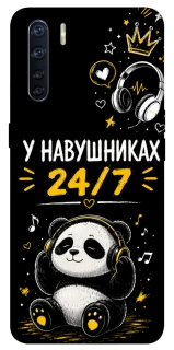 Чехол на Oppo A91 У навушниках 24/7 фото 1 из 1