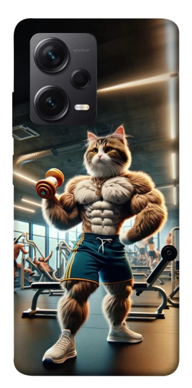 Чехол на Xiaomi Redmi Note 12 Pro+ 5G Качок кот фото 1 из 1