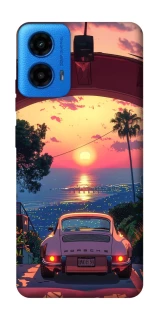 Чехол на Motorola Moto G45 Porsche at sunset фото 1 из 1